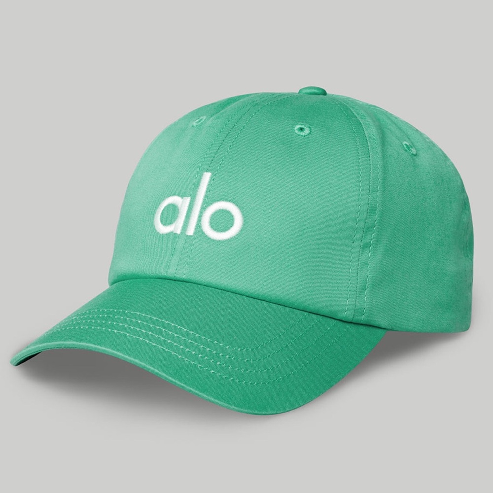 Alo Yoga Off-Duty Cap Green Lettuce/White